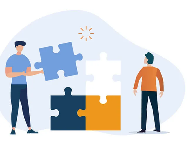 people solving a puzzle